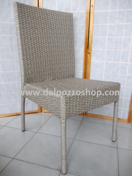 SC-7023GR SEDIA RATTAN SINTETICO GRIGIO MACULATO - Clicca l'immagine per chiudere